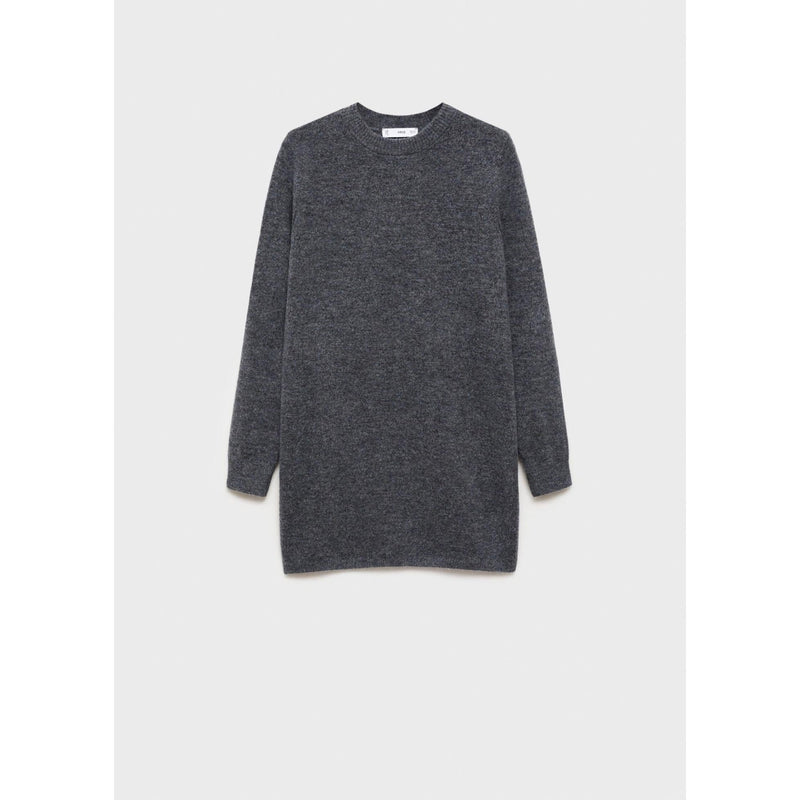 Vestido recto de punto - Gris