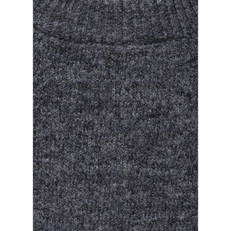 Vestido recto de punto - Gris