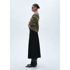 Pleated Midi-Skirt - Black