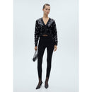 Sequin Knitted Cardigan - Black