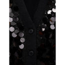 Sequin Knitted Cardigan - Black