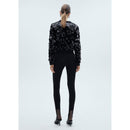 Sequin Knitted Cardigan - Black
