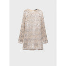 Robe Paillettes Épaulettes - Silver