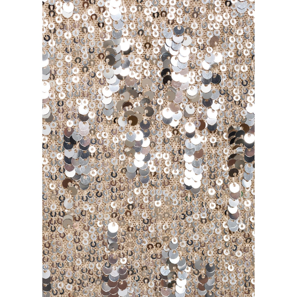 Robe Paillettes Épaulettes - Silver