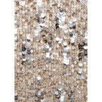 Robe Paillettes Épaulettes - Silver