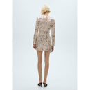 Robe Paillettes Épaulettes - Silver