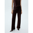 Pantalon Droit En Velours - Burgundy