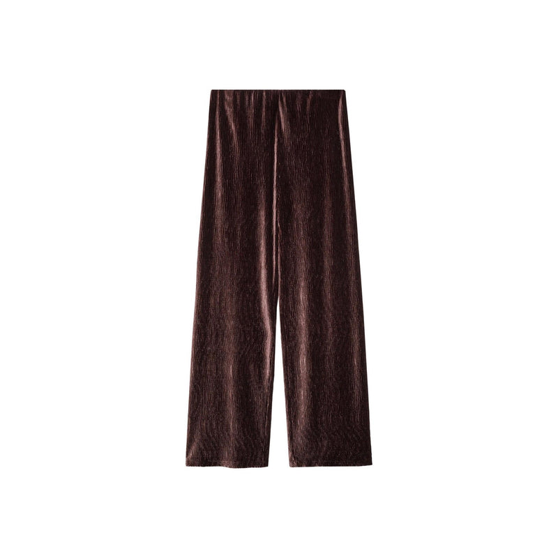 Pantalon Droit En Velours - Burgundy