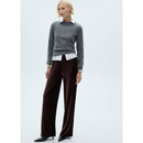 Pantalon Droit En Velours - Burgundy