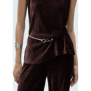 Pantalon Droit En Velours - Burgundy