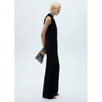Pantalon Droit En Velours - Black