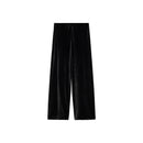Pantalon Droit En Velours - Black