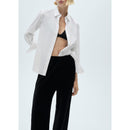 Pantalon Droit En Velours - Black