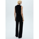 Pantalon Droit En Velours - Black