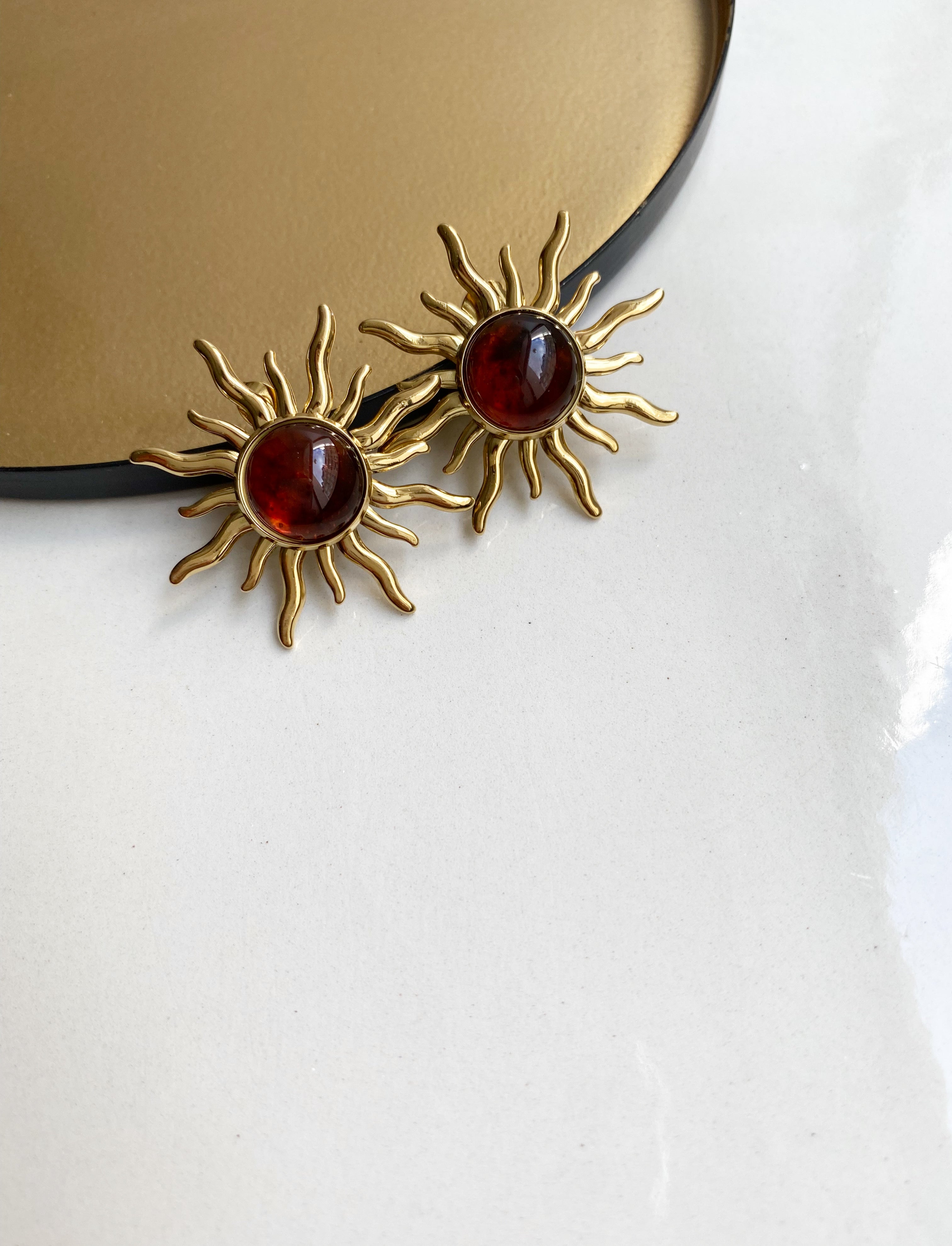 Boucles D'Oreilles Ambre