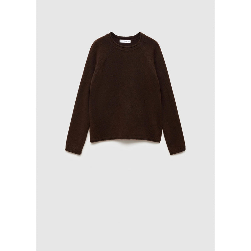 Pull-Over Maille Fine Laine Mélangée - Brown