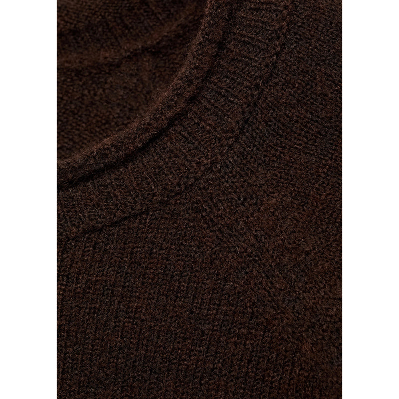 Pull-Over Maille Fine Laine Mélangée - Brown