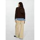 Pull-Over Maille Fine Laine Mélangée - Brown