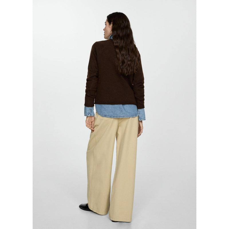 Pull-Over Maille Fine Laine Mélangée - Brown