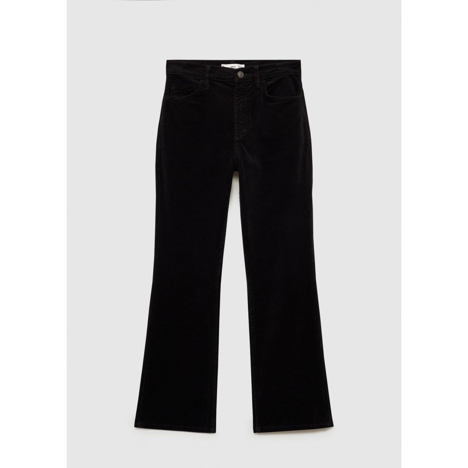 Jean Sienna Flare Crop Corduroy - Black Denim