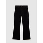 Jean Sienna Flare Crop Velours Côtelé - Black Denim