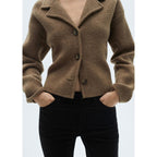 Jean Sienna Flare Crop Velours Côtelé - Black Denim