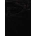 Jean Sienna Flare Crop Velours Côtelé - Black Denim
