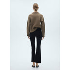 Jean Sienna Flare Crop Velours Côtelé - Black Denim