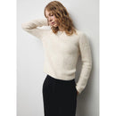 Jersey con cuello polo y strass - Crudo