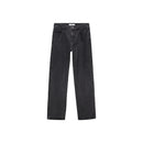 Shiny Straight Jeans - Black Denim