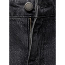 Shiny Straight Jeans - Black Denim