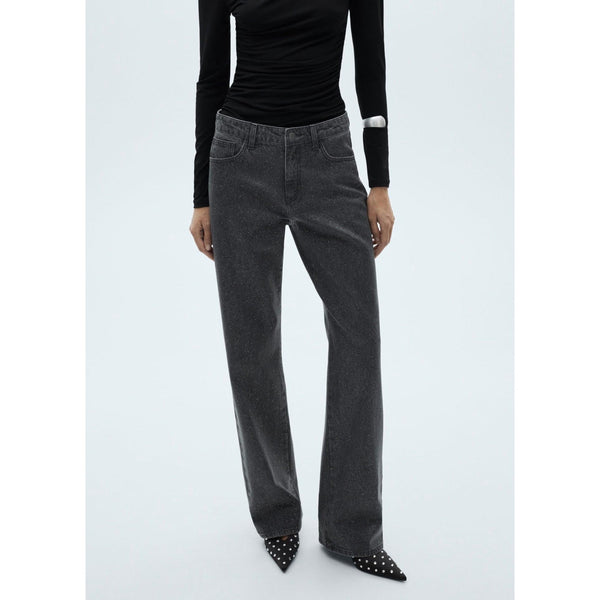 Jean Droit Brillant - Black Denim