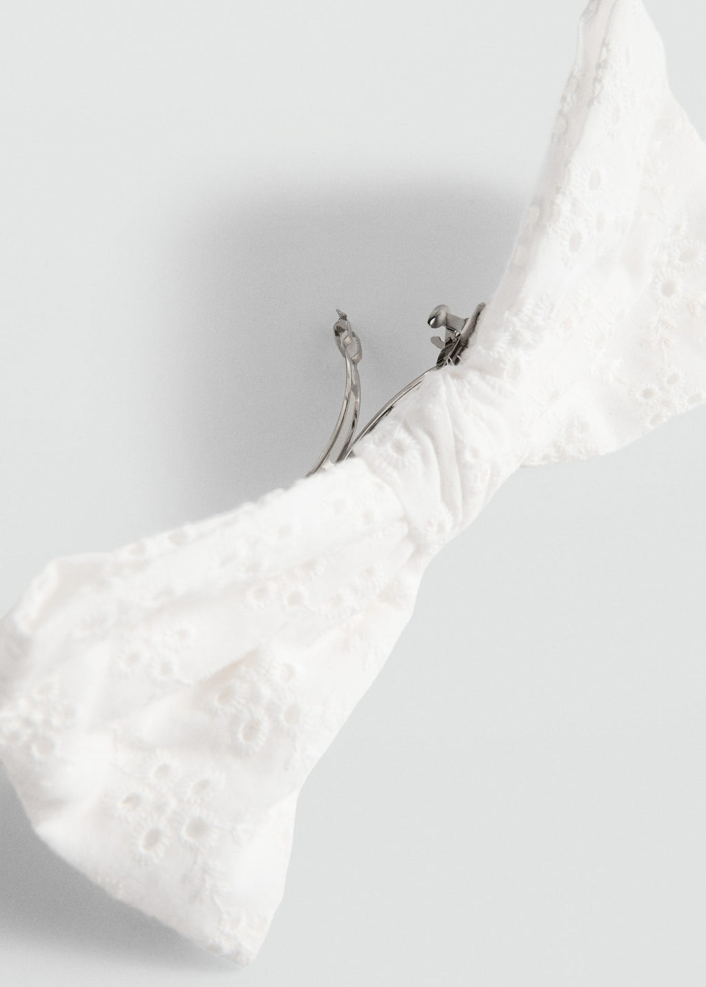 Barrette Broderie - White