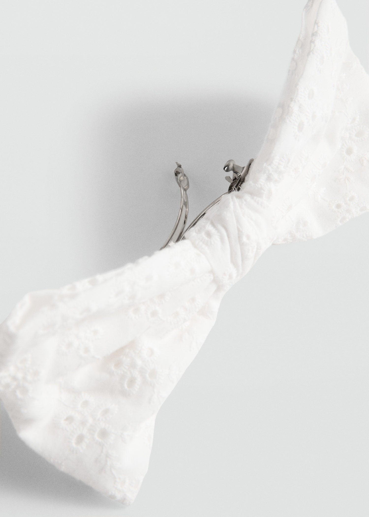 Barrette Broderie - White