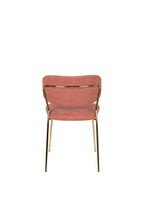 Jolien - Dining Room Chair - Fabric - Gold/Pink