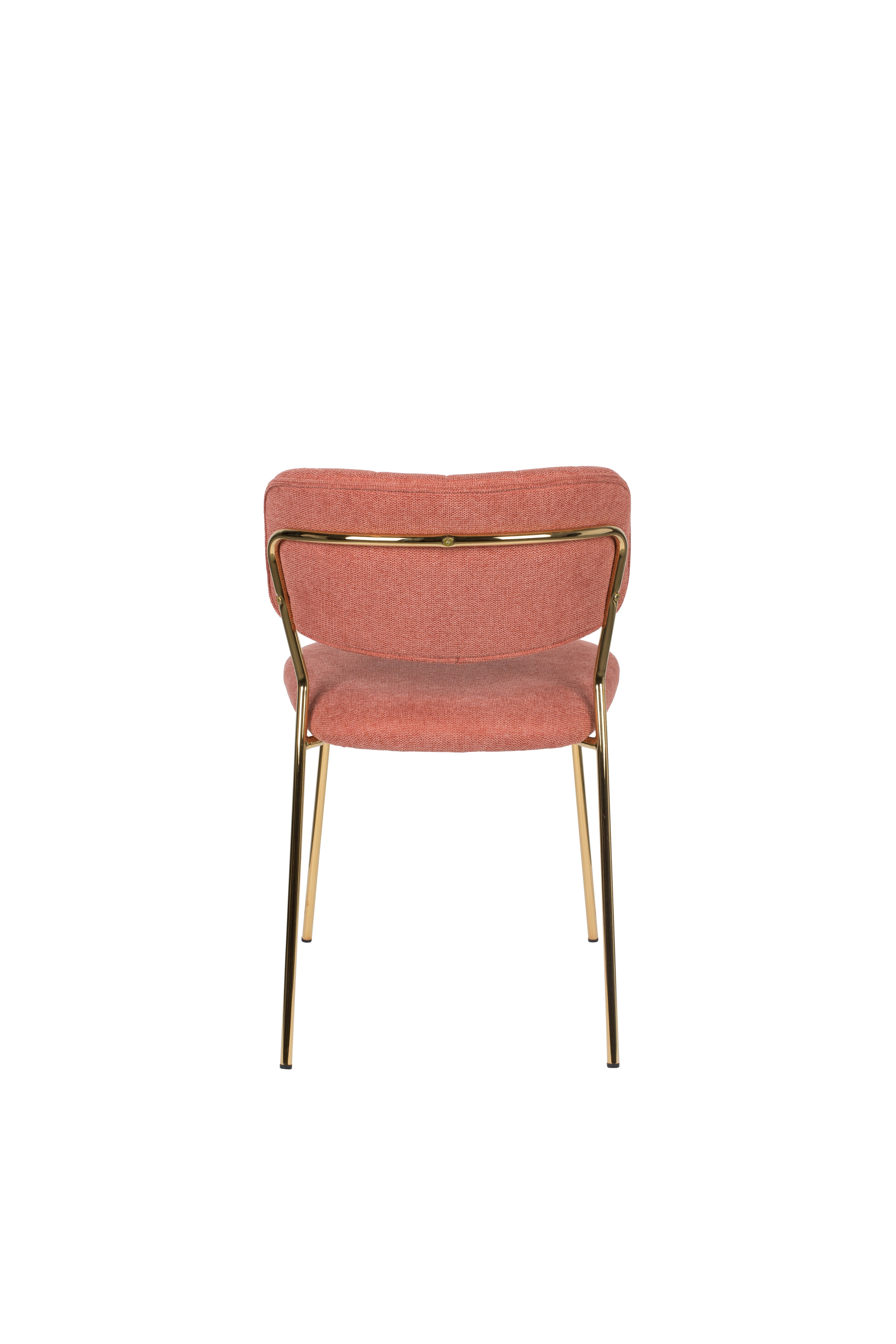 Jolien - Dining Room Chair - Fabric - Gold/Pink