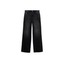 Jean Danila Wideleg Taille Haute - Black Denim