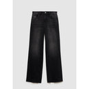 Jean Danila Wideleg Taille Haute - Black Denim