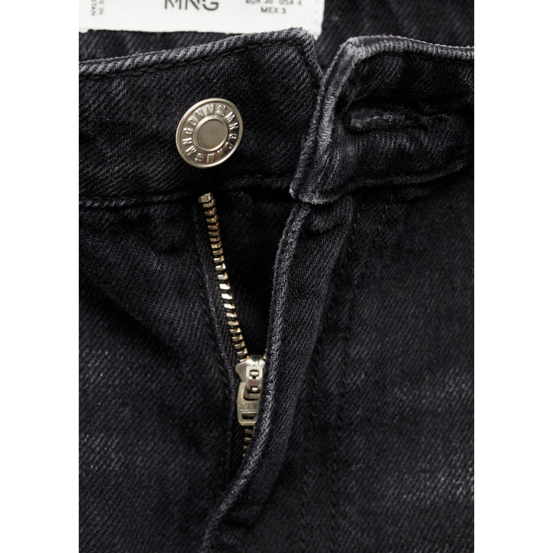 Jean Danila Wideleg Taille Haute - Black Denim