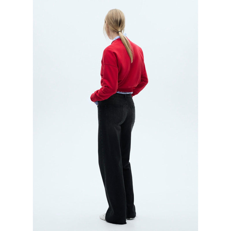 Jean Danila Wideleg Taille Haute - Black Denim