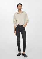 Vaqueros Skinny Tiro Medio - Open Grey