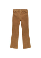 Jean Sienna Flare Crop Velours Côtelé - Medium Brown