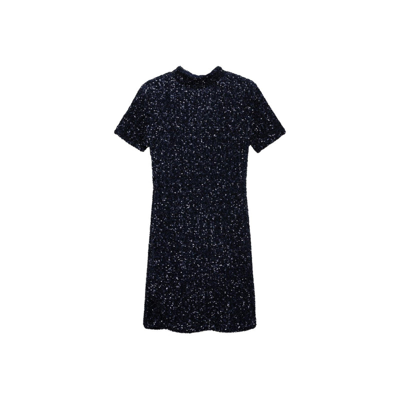 Short Sleeve Sequin Dress - Night Blue