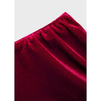 Asymmetric Velvet Dress - Red