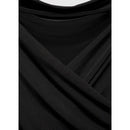 Camiseta con diseño cruzado - Negro