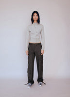 Pantalón Paracaídas con Tachuelas - Grey