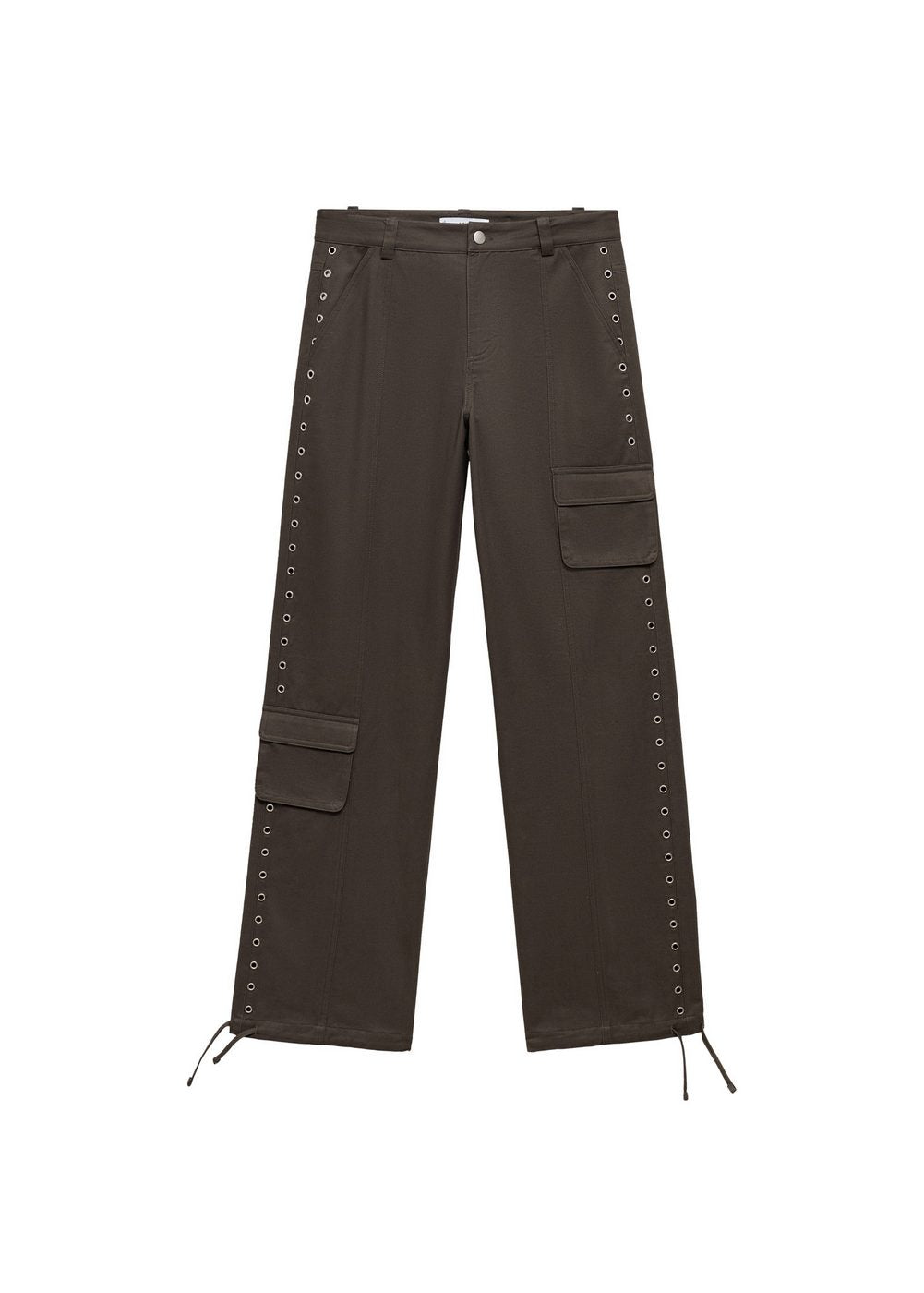 Pantalón Paracaídas con Tachuelas - Grey