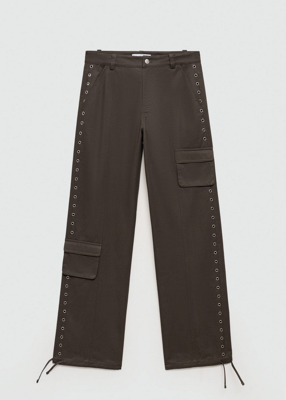 Pantalón Paracaídas con Tachuelas - Grey