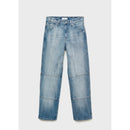 Jean Wideleg Coutures Décoratives - Blue