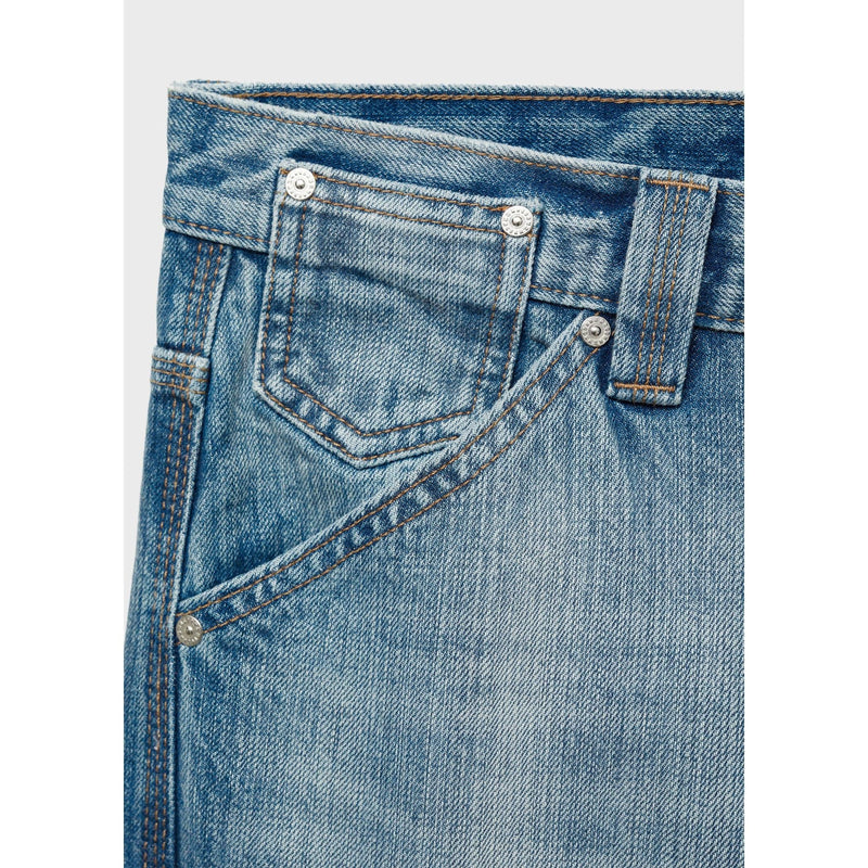 Jean Wideleg Coutures Décoratives - Blue